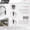 Single Handle Pull-Down Dual Mode Kitchen Faucet, Matte Black