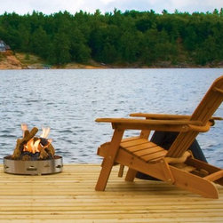 Patioflame Gas Fire Pit with Log Set - Fire Pits