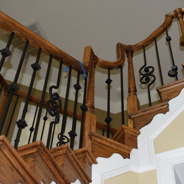 Mc Lean Va Stair remodel with Iron balusters
