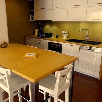beton cire cuisine plan de travail credence sol