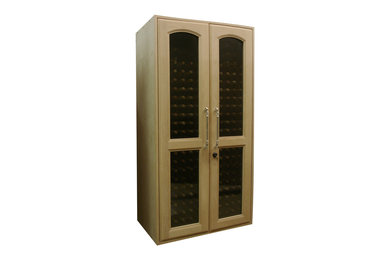 Custom Wood Wine Cabinet with Ornate Handle