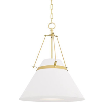 Hudson Valley Clemens 1-LT Pendant 6421-AGB - Aged Brass