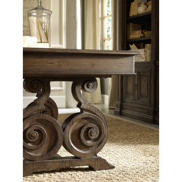 Hooker Furniture 5070-10459 66"W Hardwood Writing Desk - Rustic Walnut