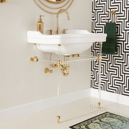24" CIERRA CONSOLE SINK WITH ACRYLIC STAND - Bathroom Sinks