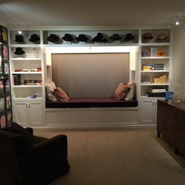 Window seat shelving