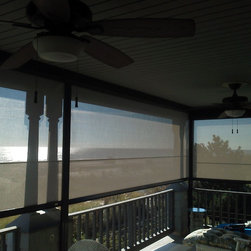 Motorized Retractable Zip Tex Solar Fabric Screen- Barnard Home - Products
