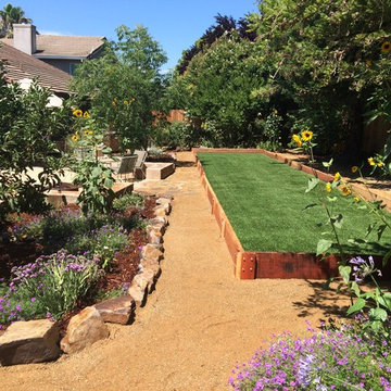 Bocce court installation and garden enhancement