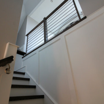 Project #72 | Modern Staircase with Horizontal Steel Rod Railing