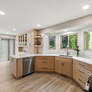 Showplace EVO Frameless Milan Kitchen & Laundry in Natural Maple