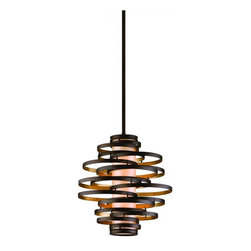Corbett Lighting - Corbett Lighting Pendant Vertigo and Gold Leaf - Pendant Lighting
