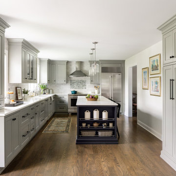 Nimbus and Grey Wood-Mode Cabinets in West Chester Kitchen Remodel