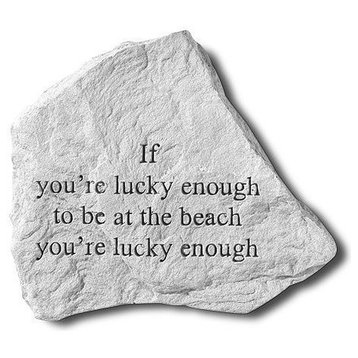 "If You're Lucky Enough to Be at the Beach" Garden Stone