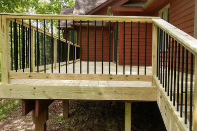 Deck rebuild in Fairview with custom handrails