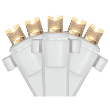 2x 8' Warm White LED Wide Angle Net Style Column Wrap Christmas Lights