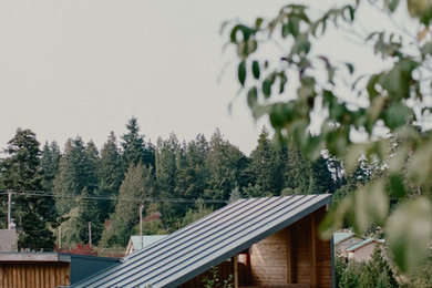 Example of a mid-sized trendy home design design in Vancouver