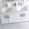 Kuro Double Sink White Bath Vanity, 47"