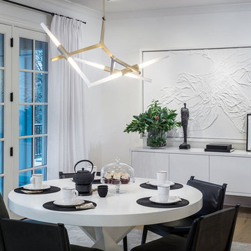 Breakfast setup in living room area
