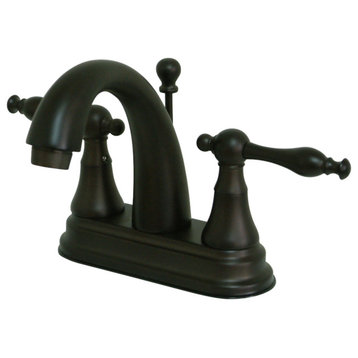 Kingston 4" Centerset Bathroom Faucet w/Brass Pop-Up, Oil Rubbed Bronze