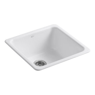 Kohler K 6587 Iron Tones 20 7 8 Undermount Single Basin Enameled Contemporary Kitchen Sinks by Buildcom Houzz