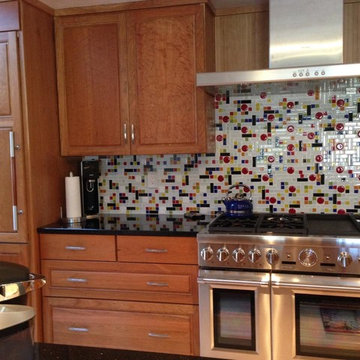 A Coonley Colorful Glass Tile Backsplash