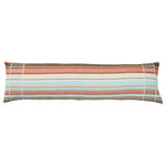 Jaipur Living - Jaipur Living Rengma Tribal Sky Blue/Coral Poly Fill Pillow 13"X48" Lumbar - Handmade by weavers in Nagaland, India, the Nagaland collection showcases the traditional loin-loom techniques of the indigenous tribes of the region. The artisan-made Rengma throw pillow effortlessly combines heritage-rich tribal and stripe patterns with a versatile sky blue, coral, cream, and brown colorway for a stunning statement in any space. Crafted of soft, finely woven cotton, this pillow brings the global art of Naga textiles to the modern home.