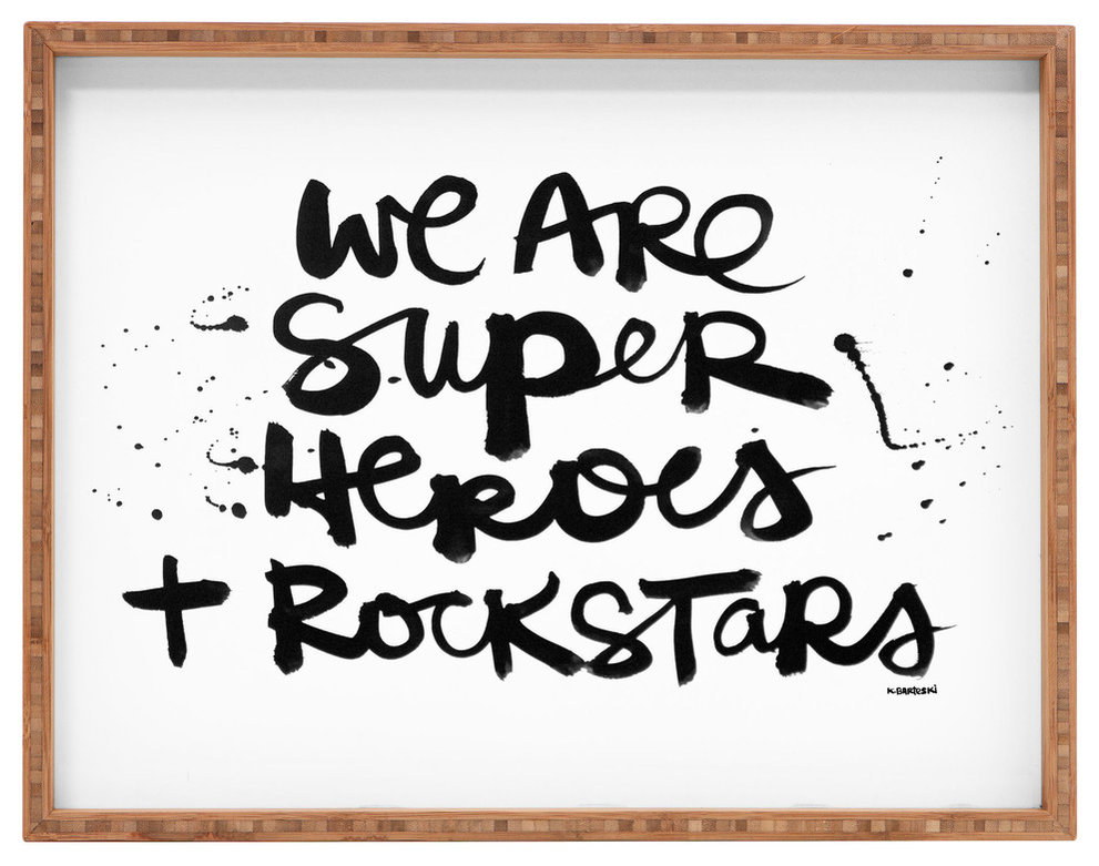 Kal Barteski Superheroes Rectangular Tray