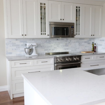 Small Transitional Apartment Kitchen