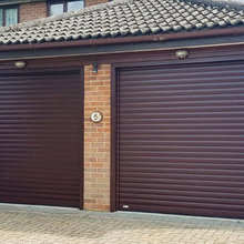 Double Classic Roller Garage Door In Fir Green