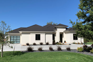 Example of a tuscan exterior home design in Other