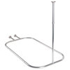 Utopia Alley Aluminum Hoop Shower Rod 45.7" Size by 22", Polished Chrome