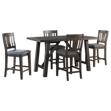 Picket House Furnishings Carter Counter Height 5PC Dining Set-Table & Four Chair