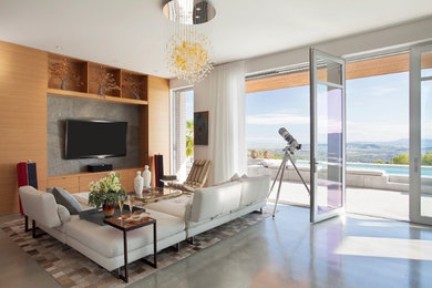 Inspiration for a contemporary living room remodel in San Francisco