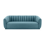 Arno Velvet Sofa, Sea Blue, Sea Blue
