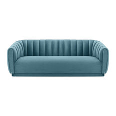 50 Most Por Turquoise Sofas Couches For 2018 Houzz Mod Albury Velvet Sofa Sea Blue Sofas