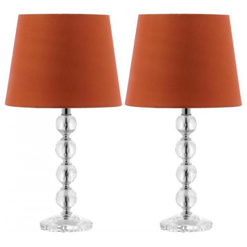 Nola Stacked Crystal Ball Lamp ZMT-LIT4123D (Set of 2) - Clear/Orange