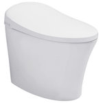 Trone - Trone Fountina Electronic Bidet Toilet, White - FETBCERN-12.WH - The slim design of this Trone FETBCERN-12.WH Fountina electronic toilet bidet combo offers a futuristic centerpiece for your master bathroom. When you install a toilet like this without a big bulky tank, it really opens up space. Featuring dual nozzles on adjustable spray wands, this smart toilet allows you to experience a more personalized and sanitary cleaning for both males and females. Adjust temperature, position, and spray pattern to customize the cleaning to your needs.