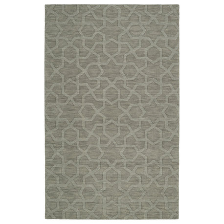 Kaleen Hand-Tufted Imprints Modern Gray Wool Rug, Gray, 5'x8'