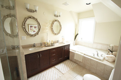 Inspiration for a contemporary bathroom remodel in Toronto