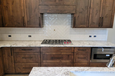 Inspiration for a rustic kitchen remodel in Denver