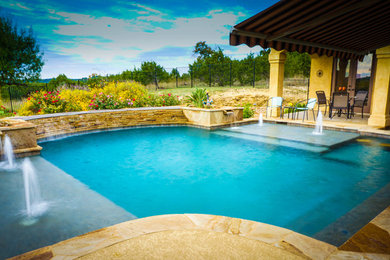 This is an example of a mid-sized pool in Austin.