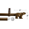 3/4” Farmhouse Bear Adjustable Window Treatment Single Curtain Rod, Renaissance