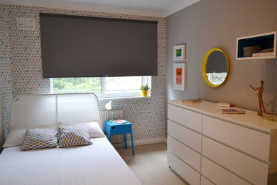 Inspiration for a contemporary bedroom remodel in London