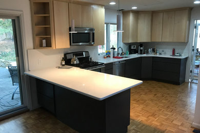 Example of a minimalist kitchen design in Wilmington