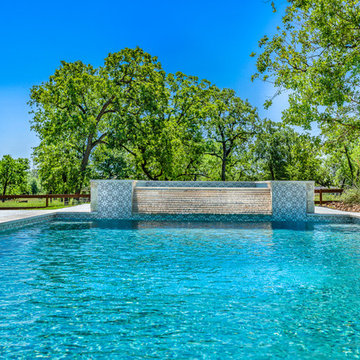 Tiered Spa Spillover and Geometric Pool