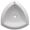 Countertop Triangle Vessel Bathroom Sink White Ceramic Sink