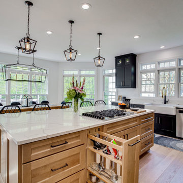 Transitional Two-Finish Kitchen Design Silver Spring, MD