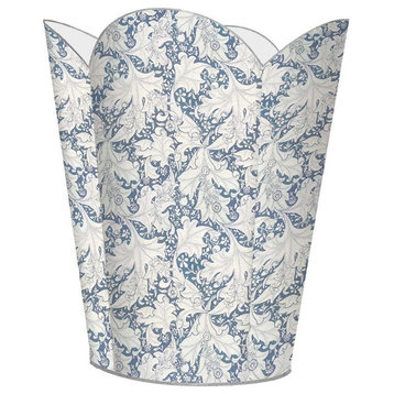 Wedgewood Blue Floral Wastepaper Basket