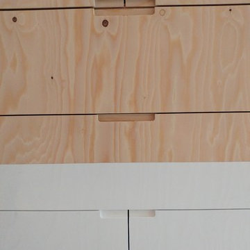 Spruce plywood wardrobe