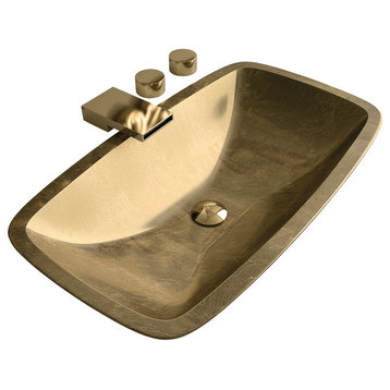 Pert Bathroom Sink, Gold Leaf