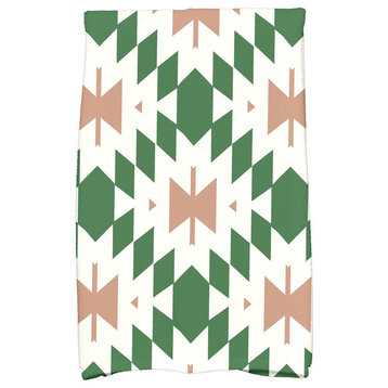 Patna Geometric Print Hand Towel, Green